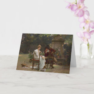 Carte de voeux vintage et romantique