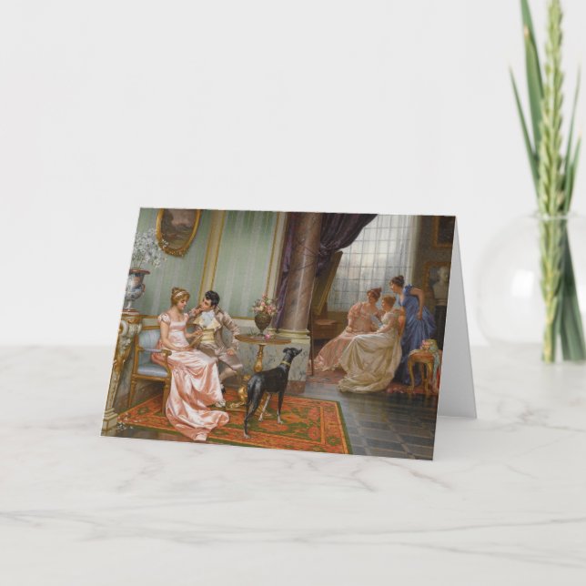 Carte de voeux vintage et romantique (Devant)