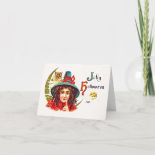 Carte de voeux vintage Hallowe'en