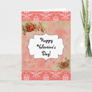 Carte de voeux Vintage Heureuse Sainte-Valentin