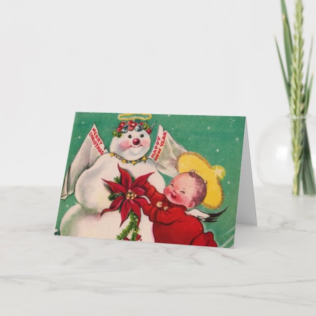 Carte de voeux Vintage Noël et Nouvel An (Devant)