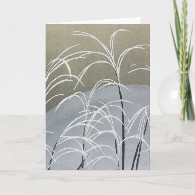 Carte de voeux Vintage pliée Momoyogusa Flowers (Devant)