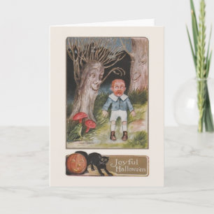 Carte de voeux vintage pour Halloween
