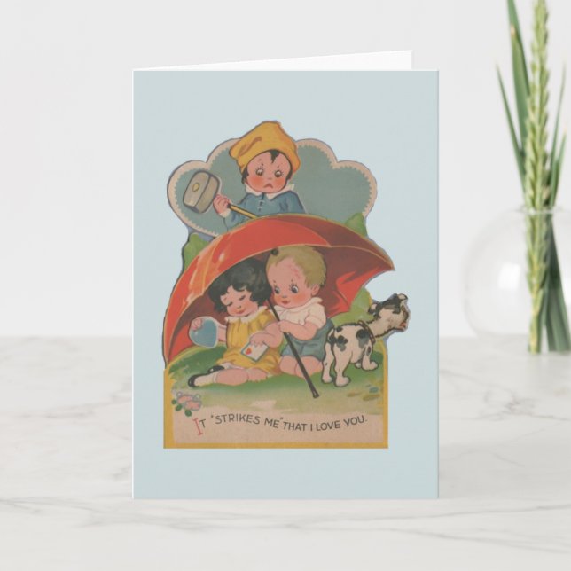 Carte de voeux vintage Quirky Valentine (Devant)