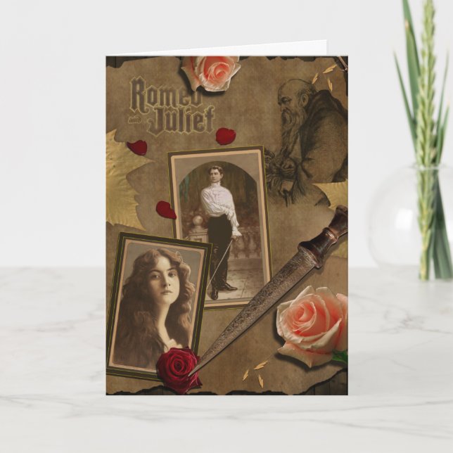 Carte de voeux vintage Romeo et Juliet Scrapbook (Devant)