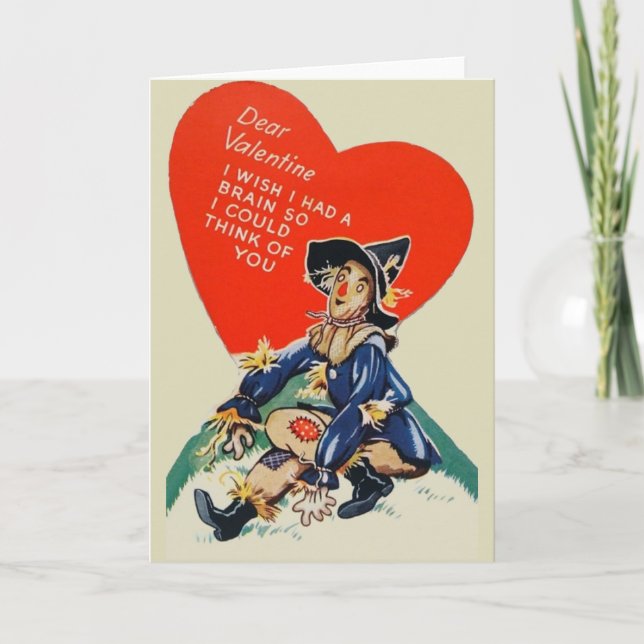 Carte de voeux vintage Scarecrow Valentine (Devant)