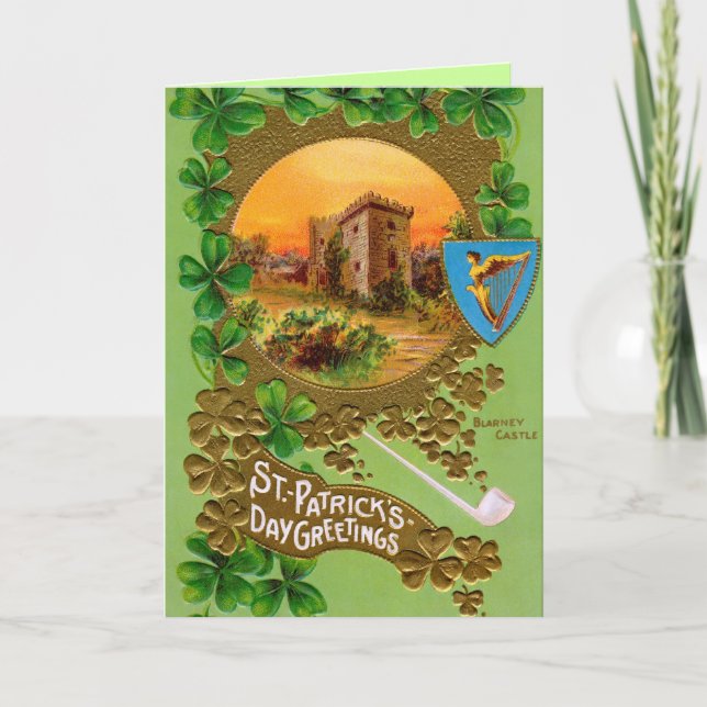 Carte de voeux Vintage St. Patricks (Devant)