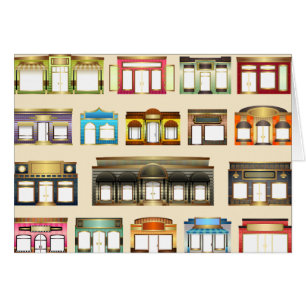 Carte de voeux vintage stores