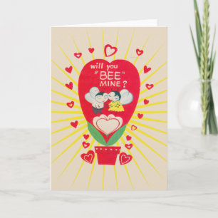 Carte de voeux Vintage Valentine tu seras à moi