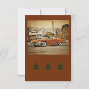 Carte de voeux Vintage Voiture T-Bird Holiday Appa