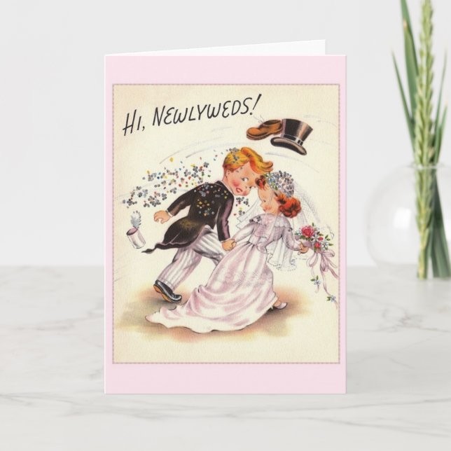Carte de voeux Vintage Wedding (Devant)