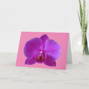 Carte de voeux violet orchidée