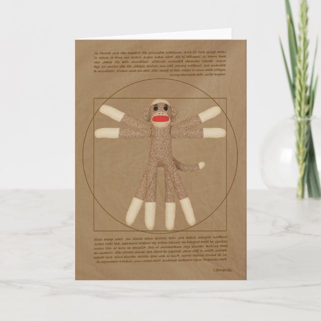 Carte de voeux Vitruvian Monkey (Devant)
