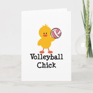 Carte de voeux Volleyball Chick