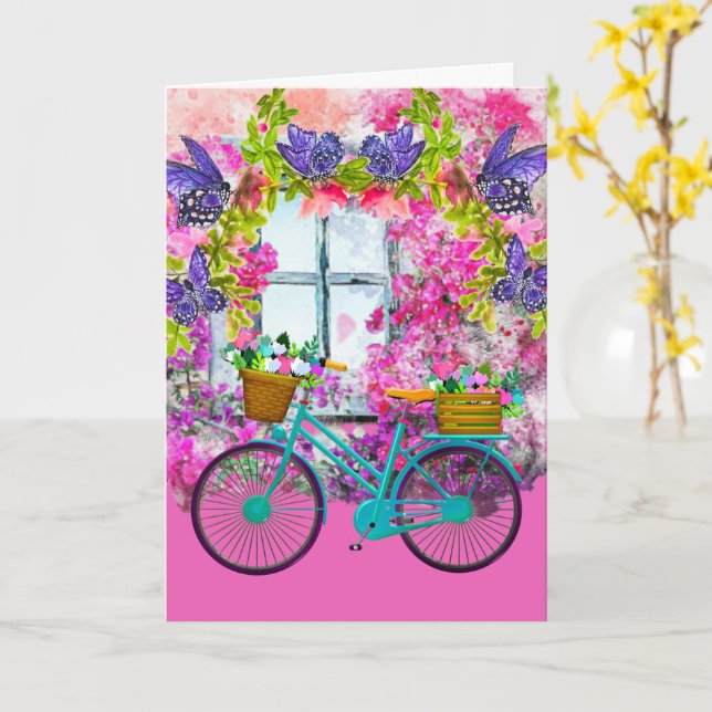 Carte de Voeux "Vous à l'Esprit Aujourd'hui" (Fleur jaune)