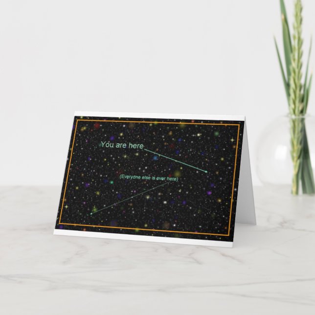 Carte de voeux "Vous êtes ici" (Devant)