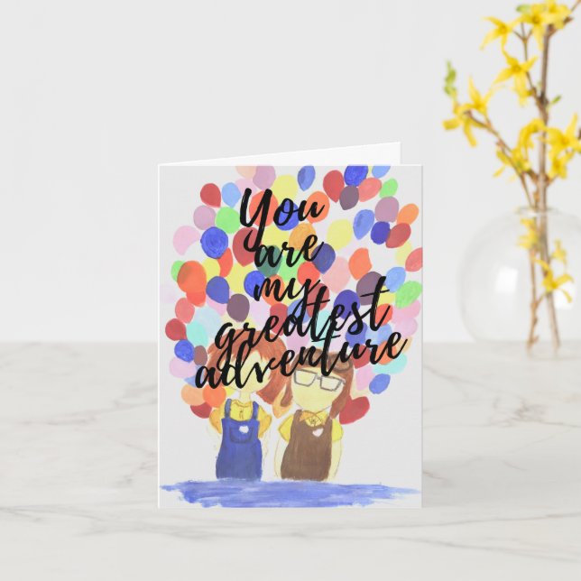 Carte de voeux "Vous êtes ma plus grande aventure" (Fleur jaune)