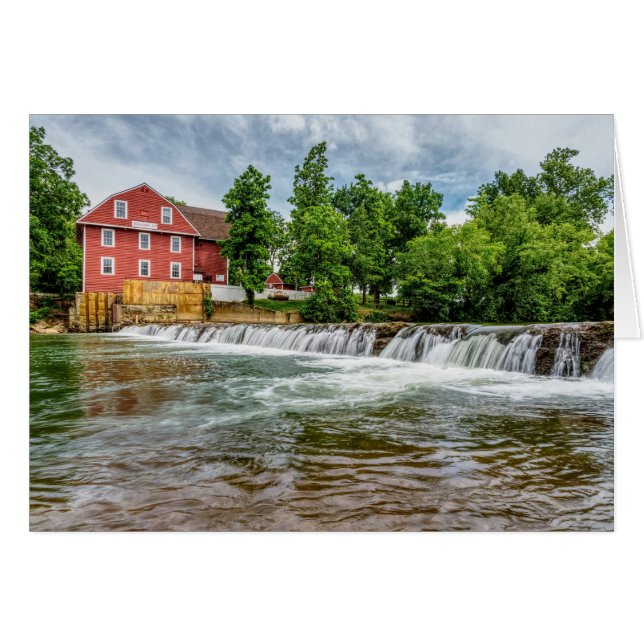 Carte de voeux War Eagle Mill et Waterfall (Devant horizontal)