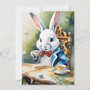 Carte de voeux Watercolor Baby Alice in Wonderland
