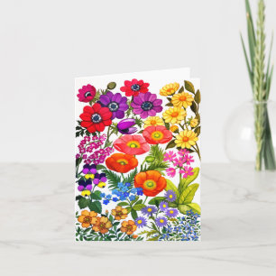 Carte de voeux Watercolor Floral Garden