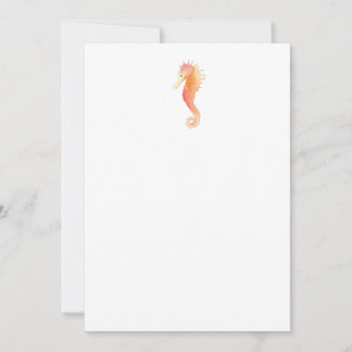Carte de voeux Watercolor Seahorse