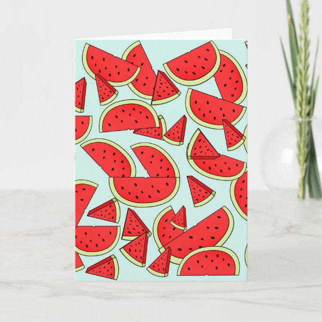 Carte de voeux Watermelon Anniversaire ou vacances (Devant)