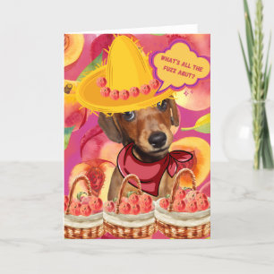Carte de voeux Weenie Peach Farmer