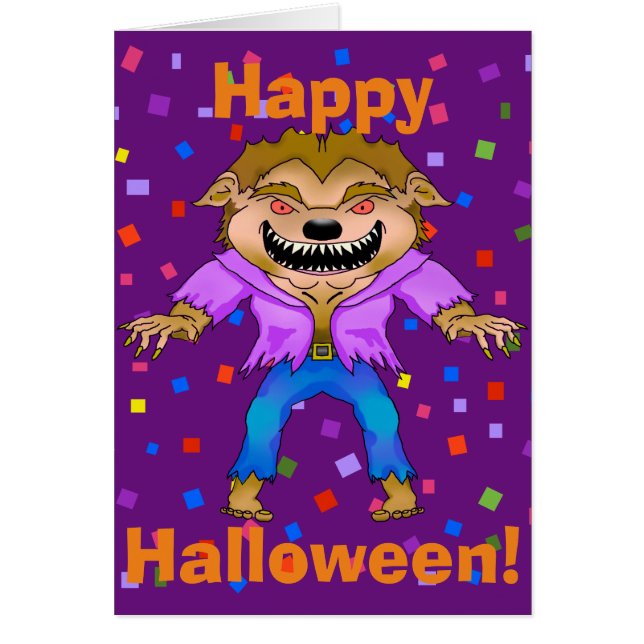 Carte de voeux Werewolf Halloween (Devant)