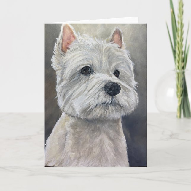 Carte de voeux West Highland White Terrier Dog Art (Devant)