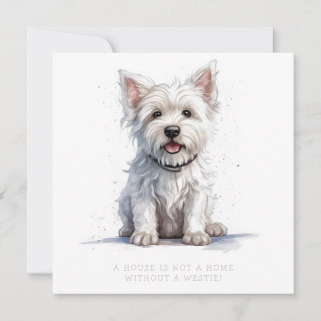 Carte de voeux Westie Cheeky Cute Personnalisez (Devant)