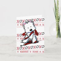 Carte de vœux Westie XOXO