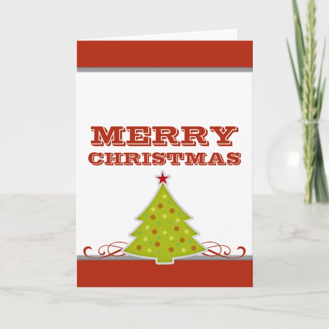 Carte de voeux Whimsical Christmas Tree (Devant)