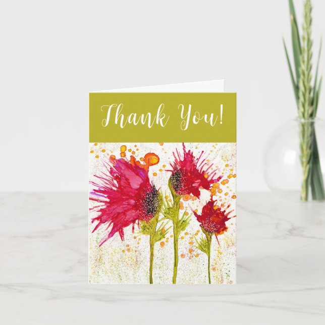 Carte de voeux Whimsical Red Poppies (Devant)