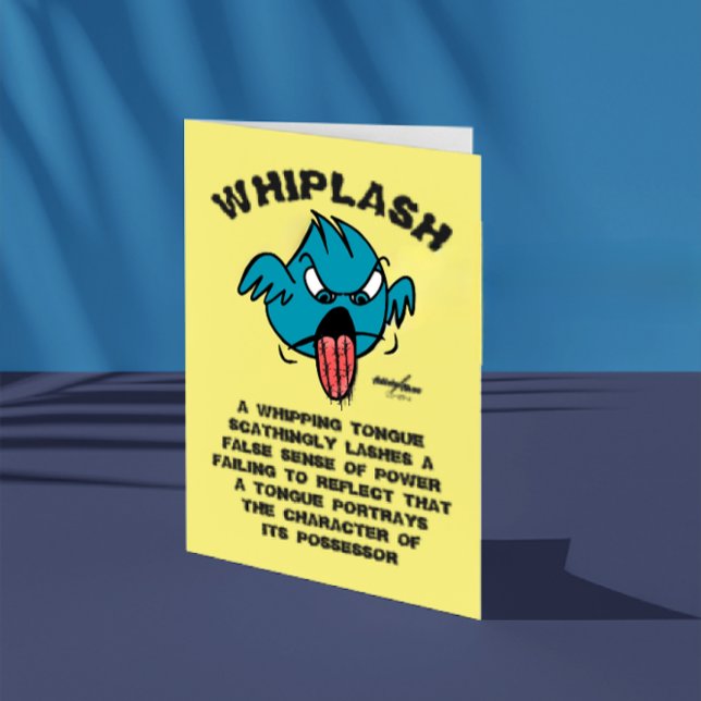 Carte de voeux WHIPLASH - (WHIPLASH, the popular poem from the successful debut memoir, Lost in a Quatrain, by Poet Adiela Akoo)