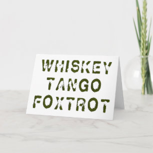 Carte de voeux Whiskey Tango Foxtrot