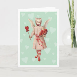 Carte de voeux White Cat Angel