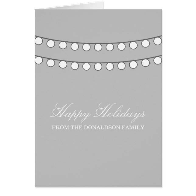 Carte de voeux White Holiday String of Lights (Devant)