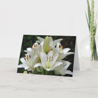 Carte de voeux White Lilies