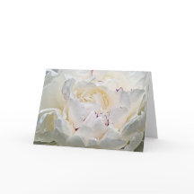 Carte de voeux White Peony Blank