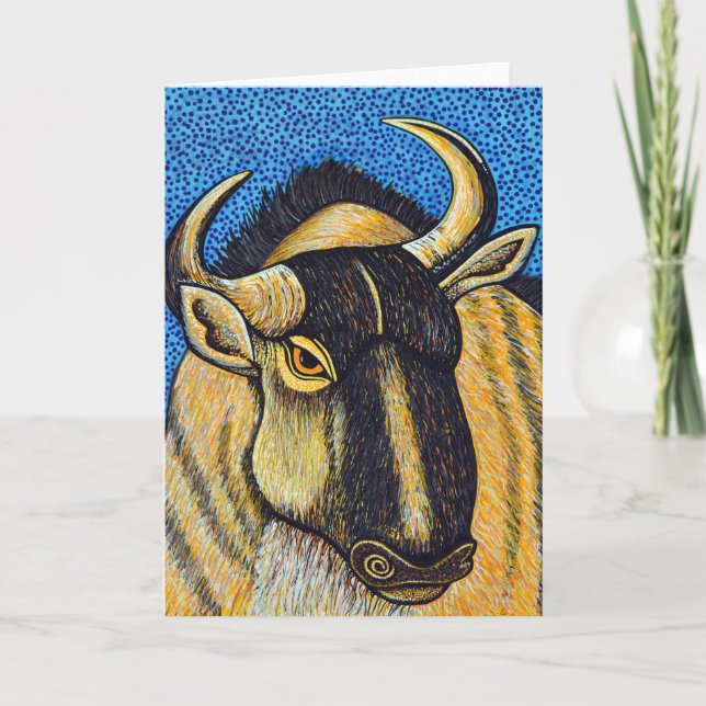 Carte de voeux Wildebeest (Devant)