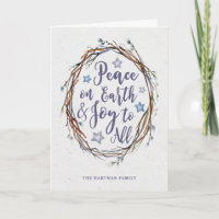 Carte de voeux Willow Wreath Holiday