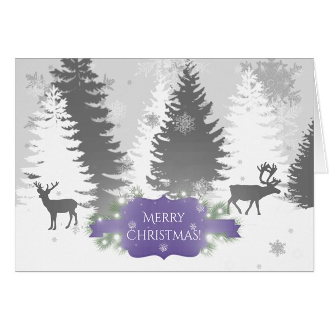 Carte de voeux Winter Wonderland - Purple (Devant horizontal)