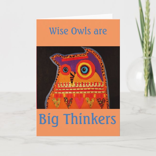 Carte de voeux Wise Owl (Devant)