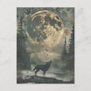 Carte de voeux Wolf Samhain Halloween