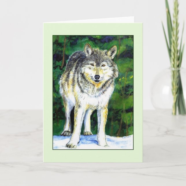 Carte de voeux Wolf Wilderness (Devant)
