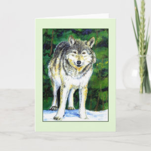 Carte de voeux Wolf Wilderness