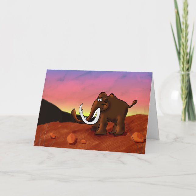 Carte de voeux Wooly Mammoth (Devant)