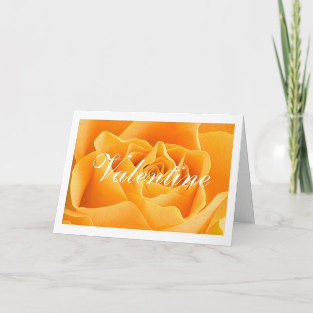 Carte de voeux Yellow Rose Valentine (Devant)