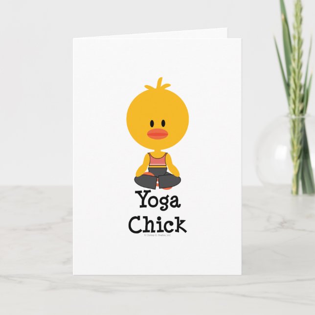 Carte de voeux Yoga Chick (Devant)