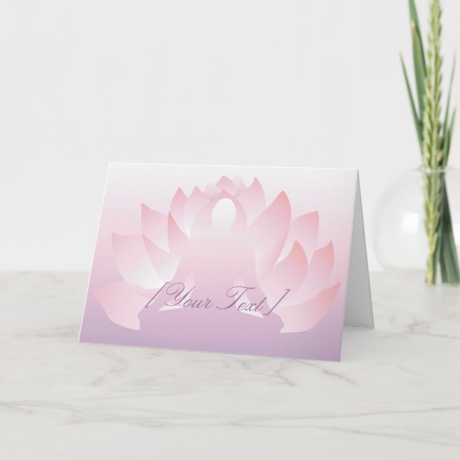 Carte de voeux Yoga Lotus (Devant)